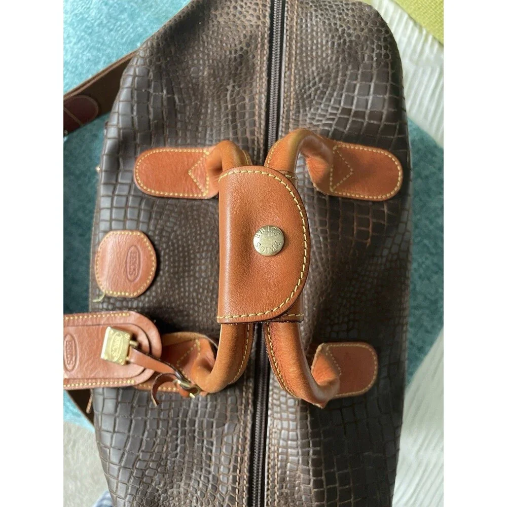 Bric Bag My SafariCargo Duffle Crocodile-Embossed Leather Imported Quiet Luxury